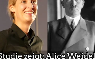 Studie zeigt: Alice Weidel ist zu 99,5% genetisch identisch mit Adolf Hitler Studie zeigt: Alice Weidel ist zu 99,5% genetisch identisch mit Adolf Hitler