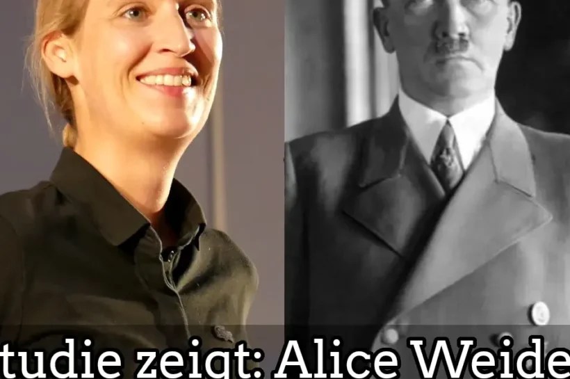Studie zeigt: Alice Weidel ist zu 99,5% genetisch identisch mit Adolf Hitler Studie zeigt: Alice Weidel ist zu 99,5% genetisch identisch mit Adolf Hitler