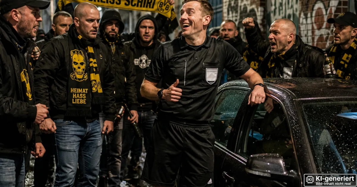 Sie wussten, wo sein Auto steht: Fans helfen Schiedsrichter Sie wussten, wo sein Auto steht: Fans helfen Schiedsrichter
