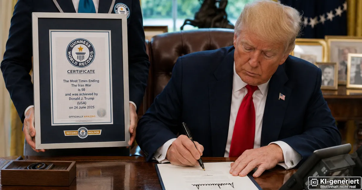 Neuer Rekord: Trump beendet Irankrieg zum 50. Mal