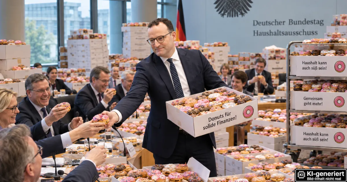 Zum Einstand: Jens Spahn verteilt Donuts für 7 Milliarden Euro an seine neuen Kollegen vom Haushaltsausschuss